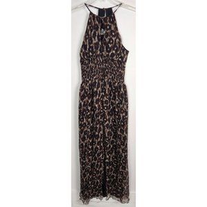 Muse Exclusively For Boston Proper Women's Sz. 2 Silk Leopard Print Maxi Dress